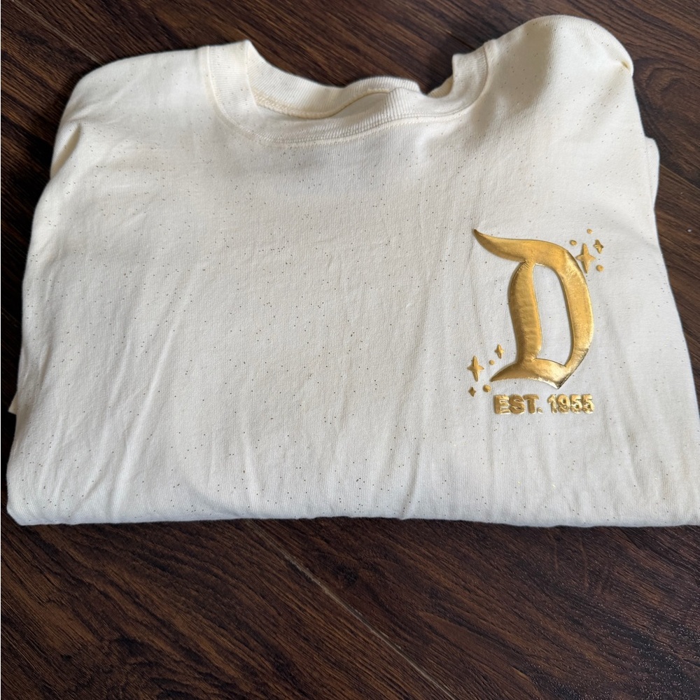 Disney Ivory Top with Gold Lettering
